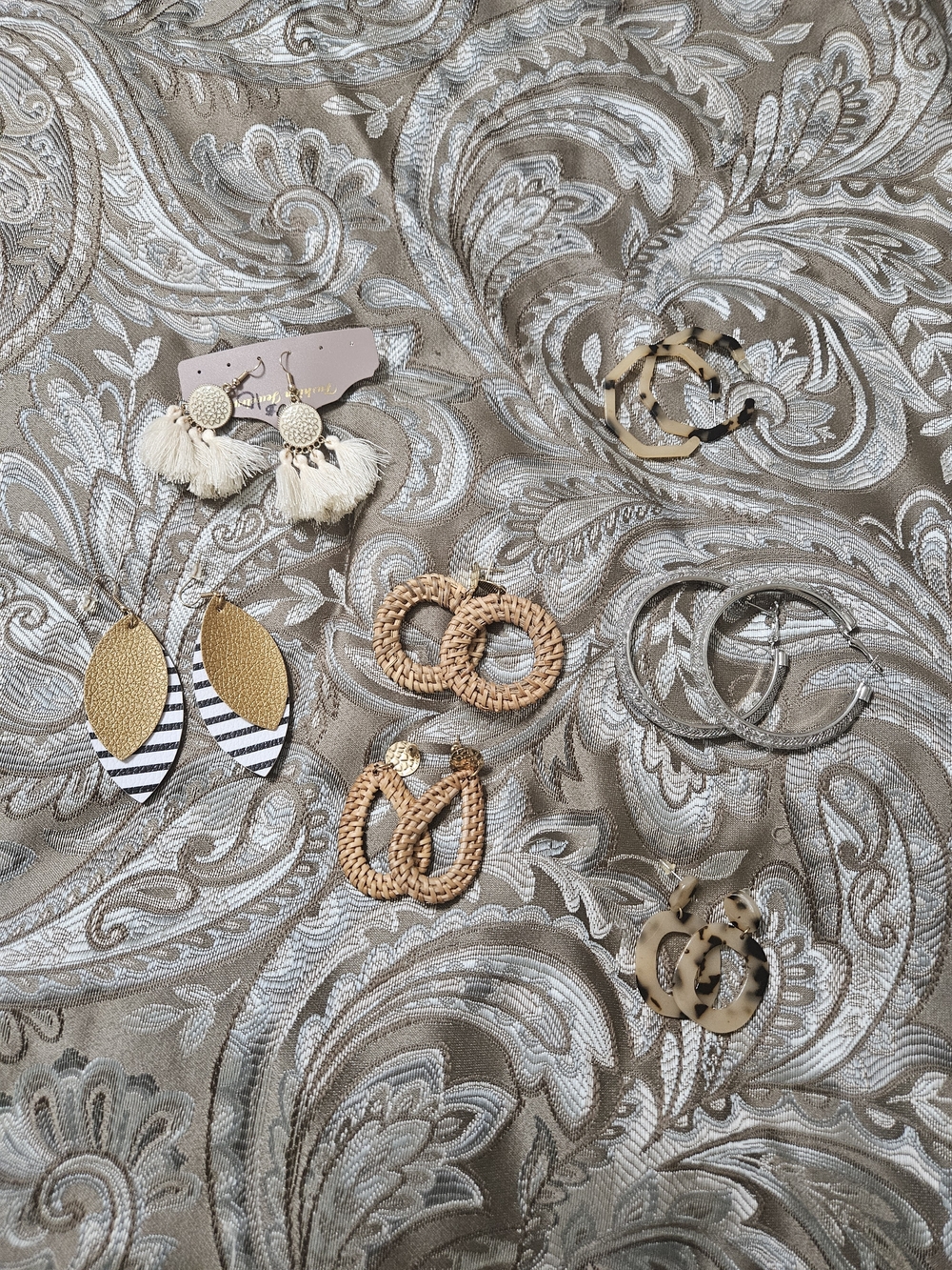 Bundle of Assorted Women’s Neutral Earrings - Mixed Set